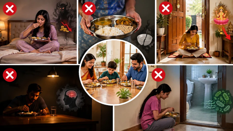 Vastu Tips For Eating Food: वास्तु के अनुसार खाना खाने की सही जगह कौन सी? इन जगहों पर भोजन करने से बचें